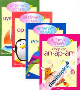 Bộ Sách Bé Tập Viết Tô Màu - Ghép Vần - Trọn Bộ 4 Cuốn
