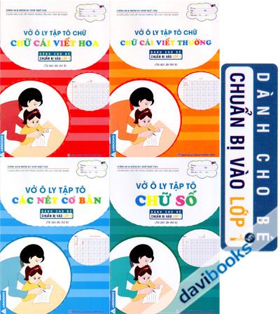 Vở Ô Ly Tập Tô - Dành Cho Bé Chuẩn Bị Vào Lớp 1 (Bộ 4 Quyển)