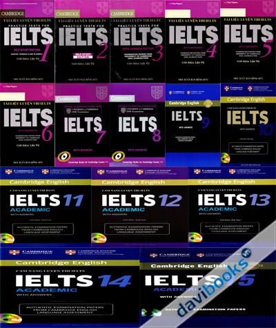 Cambridge IELTS 1 Đến 15 (Trọn Bộ 15 Cuốn. Chưa bao gồm CD)