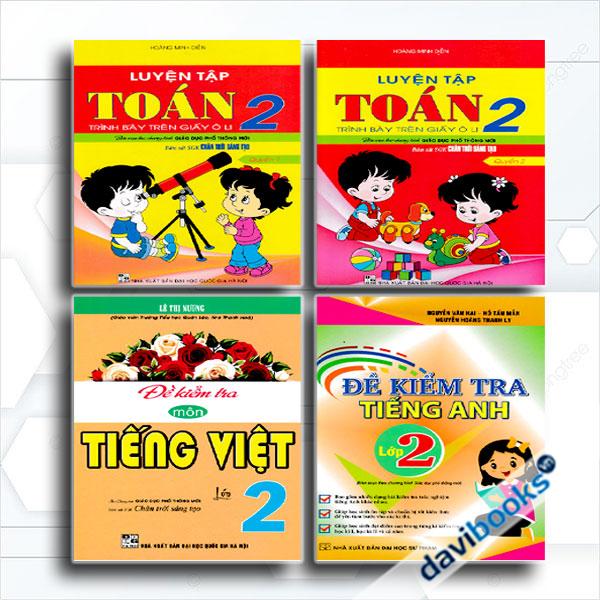 Combo Luyện Tập Toán 2 - Đề Kiểm Tra Môn Tiếng Việt Lớp 2 - Đề Kiểm Tra Tiếng Anh Lớp 2 (Bám Sát SGK Chân Trời Sáng Tạo, Bộ 4 Cuốn)