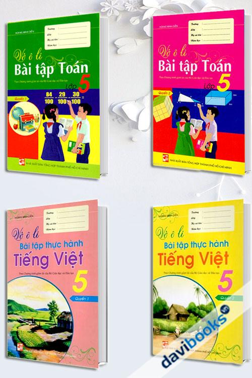 Combo Vở Ô Li Bài Tập Toán - Tiếng Việt Lớp 5 (Bộ 4 Quyển)