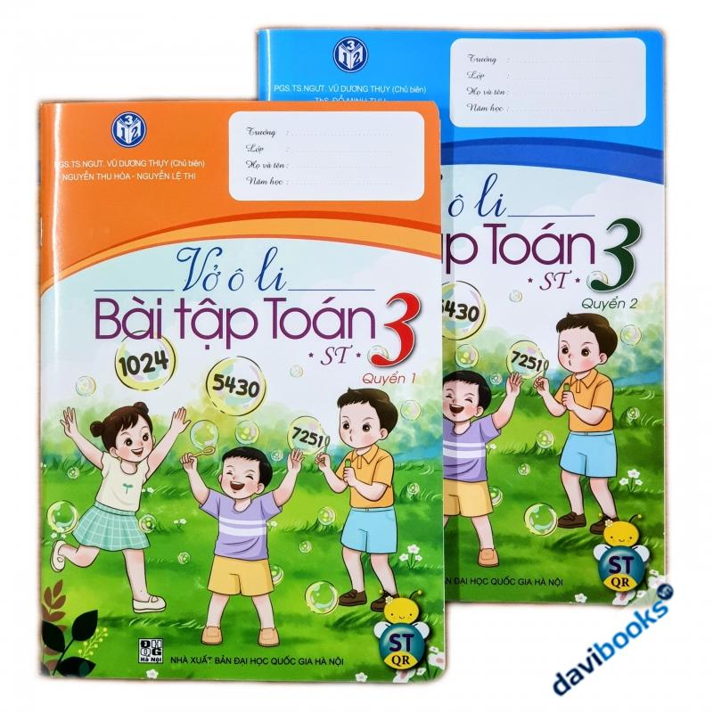Vở Ô Li Bài Tập Toán Lớp 3 - 2 Quyển (Dùng Kèm SGK Chân Trời ST)