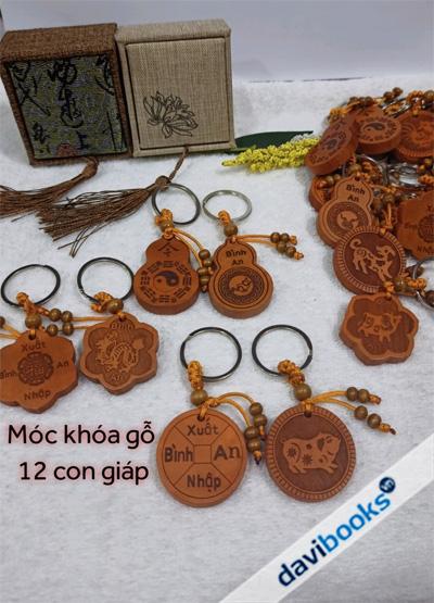 (ad10664) Móc Khóa Gỗ 12 Con Giáp