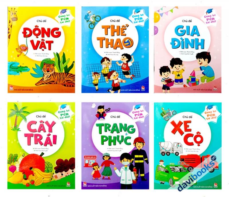 Cùng Bé Rèn Tư Duy (6 Cuốn): Chủ Đề: Động Vật + Chủ Đề: Trang Phục + Chủ Đề: Thể Thao + Chủ Đề: Xe Cộ + Chủ Đề: Trái Cây + Chủ Đề: Gia Đình