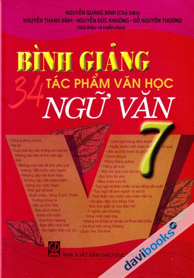Bình Giảng 34 Tác Phẩm Văn Học Ngữ Văn 7