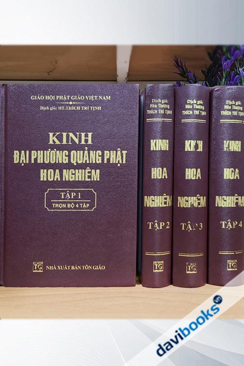 [Kinh Phật] Kinh Đại Phương Quảng Phật Hoa Nghiêm (Bìa Da, Bộ 4 Tập)