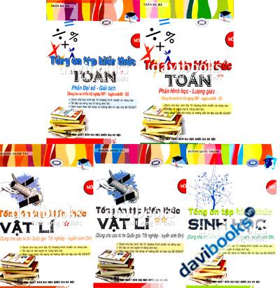 Combo Tổng Ôn Tập Kiến Thức Toán Lí Sinh (Bộ 5 Quyển)