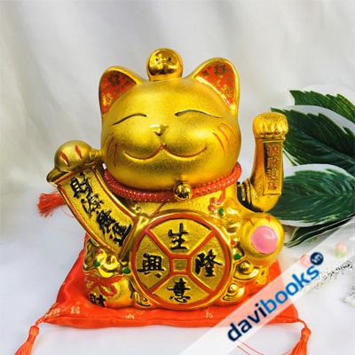 (ad3304) Mèo Ngoắc Tay Vàng Cao 25cm