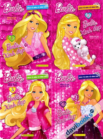 Barbie Xinh Đẹp - Sách Tô Màu Có Hình Dán (4 Quyển)