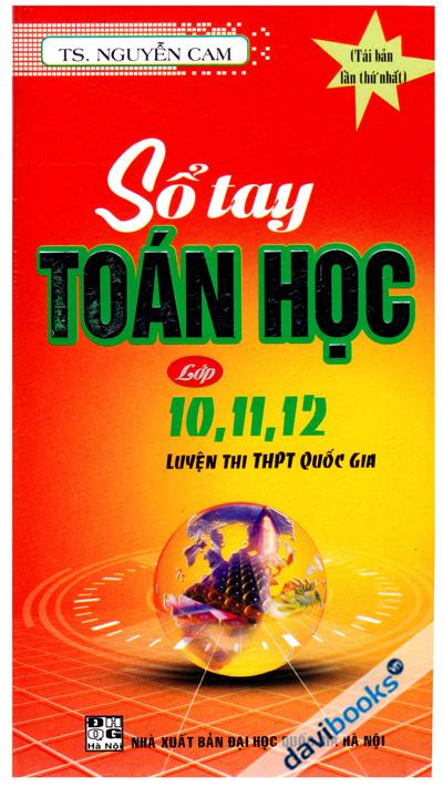 Sổ Tay Toán Học Lớp 10 11 12 Luyện Thi THPT Quốc Gia