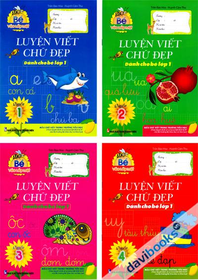 Bé Vào Lớp 1 - Luyện Viết Chữ Đẹp (4 Quyển)