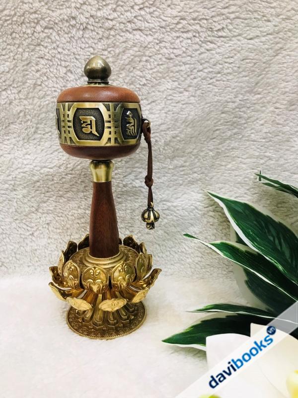 (ad10288) Kinh Luân Quay Tay Trung Màu Đồng