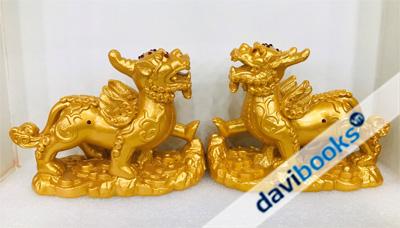 (ad4416) Cặp Kỳ Hưu Phong Thủy Nhũ Vàng