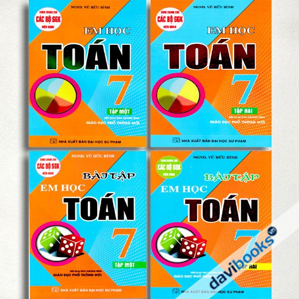 Combo Em Học Toán + Bài Tập Em Học Toán Lớp 7 (Dùng Chung Cho Các Bộ SGK Mới Hiện Hành, Bộ 4 Cuốn) 