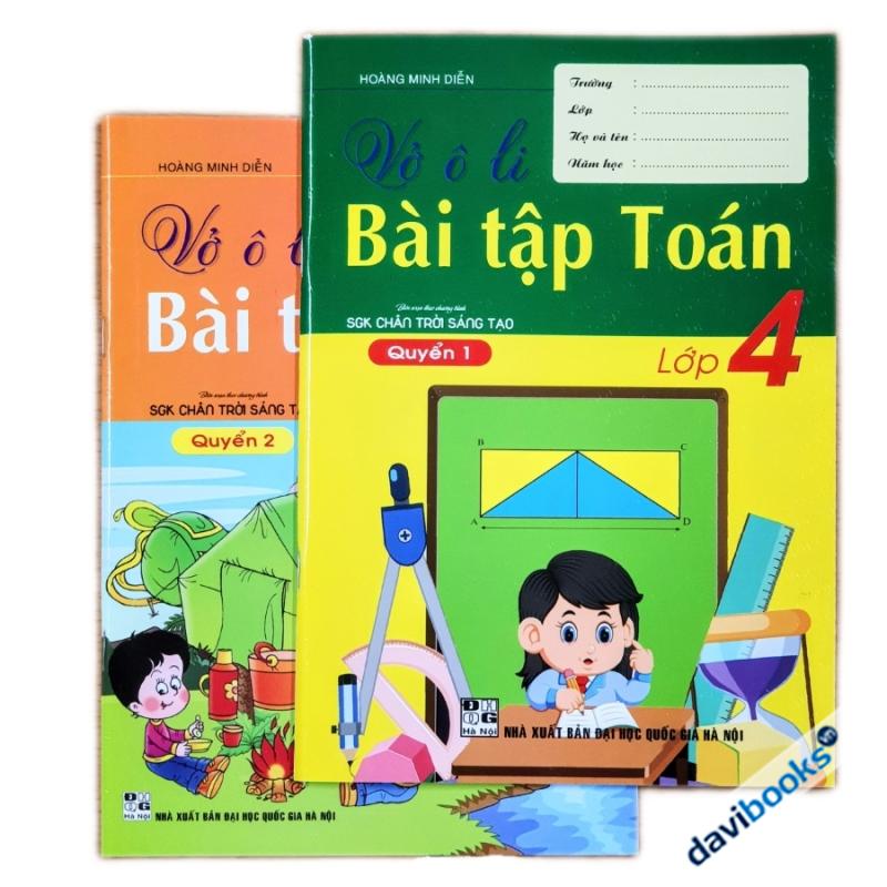 Combo 2Q Vở Ô Li Bài Tập Toán Lớp 4 (Bộ SGK Chân Trời ST)